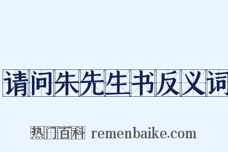 请问朱先生书反义词是什么意思的图片